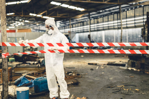 Professional Hoarding Cleanup technician working in Bowie, TX
